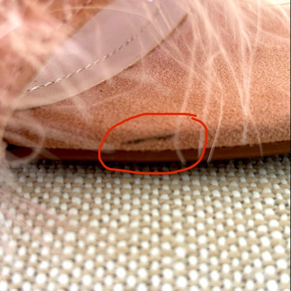 H&M Feathered Mules Slippers NWT Mauve Fluffy Sueded Low Heel Romance Boudoir 38 - Picture 6 of 8